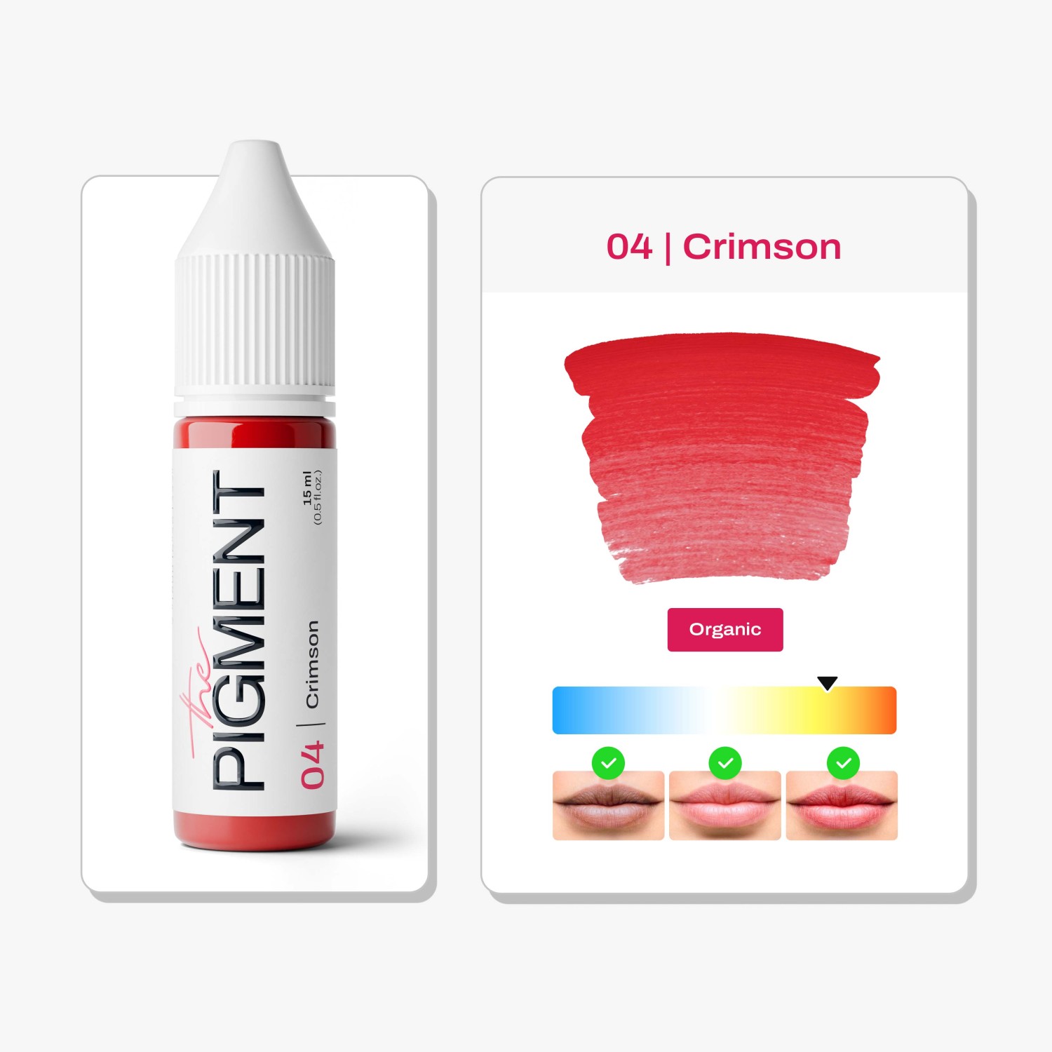THE PIGMENT ტუჩის პიგმენტი Crimson 15 მლ.